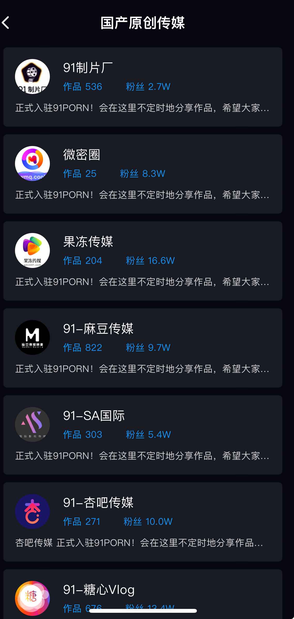 91PO传媒传媒列表界面